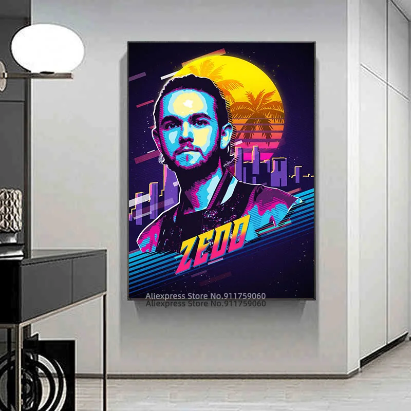 Трендовый постер Dj в ретро стиле 80-х ZEDD Классическая Картина на холсте принты
