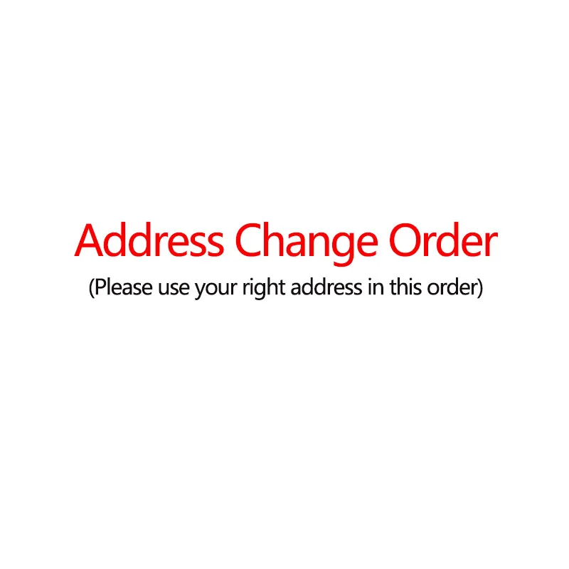 

Shipping Address Change Order
