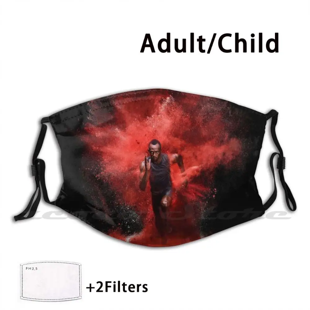 

Обои Usain болт маска ткань многоразовая печать Фильтр моющийся Usain болт обои Usain болт