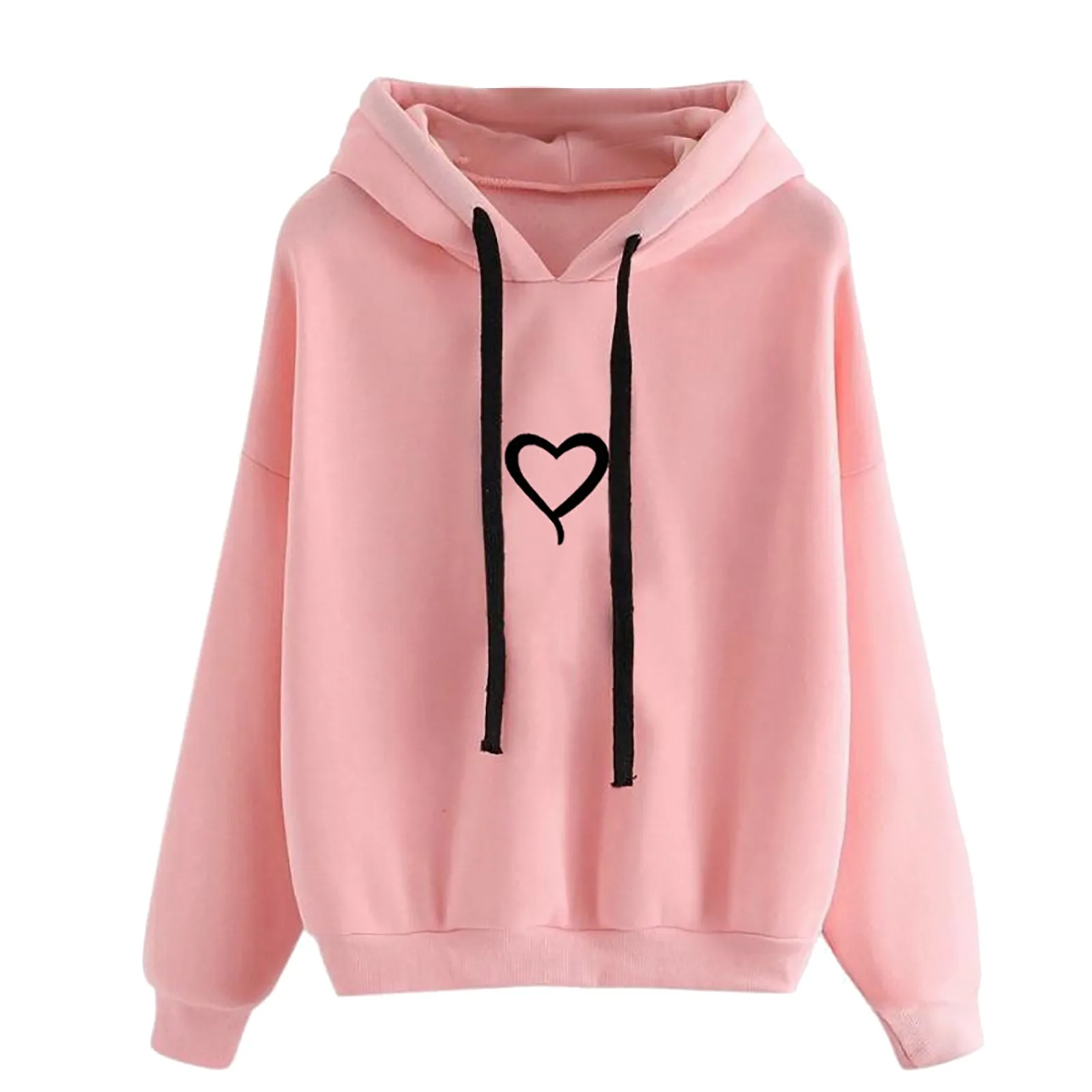 Women Sweatshirt Hoodie Ladies Hooded Love Printed Casual Pullovers Tops Girls Long Sleeve Autumn Winter clothes Plus Size Hoody