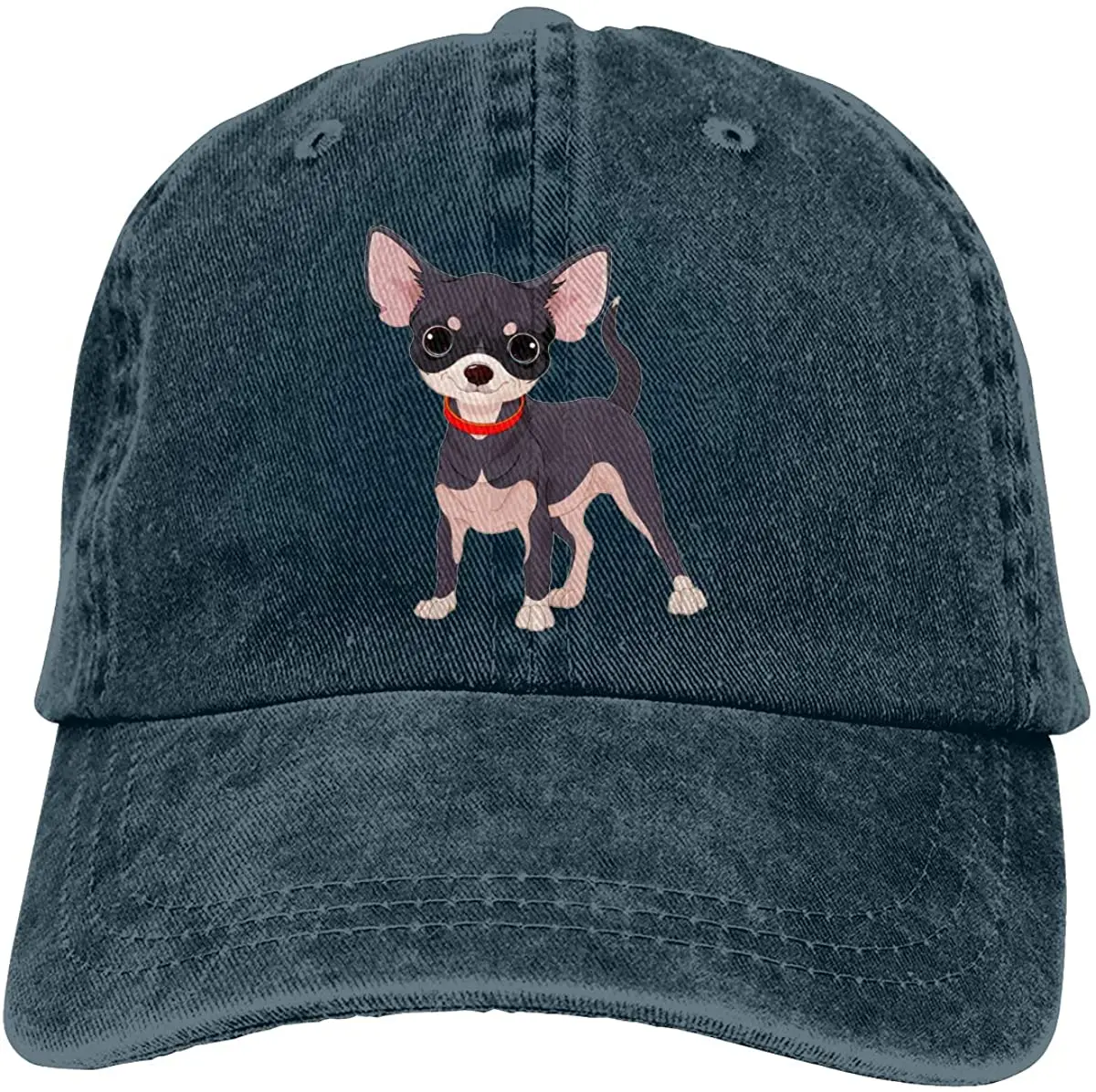 

Джинсовая кепка FUN DOGE для чихуахуа, бейсбольная кепка, регулируемая Классическая Спортивная Кепка для мужчин и женщин, темно-синяя, один раз...