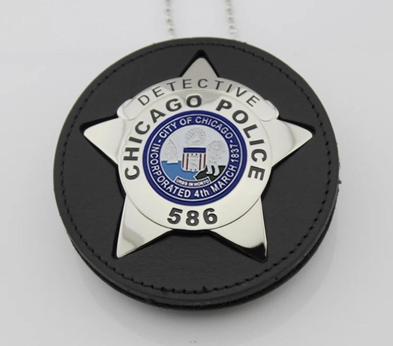 Реплика Фильма Prop Pin значок-детектива CHICAGO POLICE № 586 значок-включен 4 марта 1837