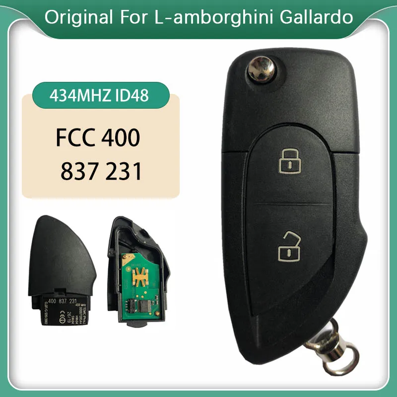 

CN076001 Original Keyless smart key For L-amborghini Gallardo Car Key FCC 400 837 231 Flip Key 434MHZ ID48 Key Fob