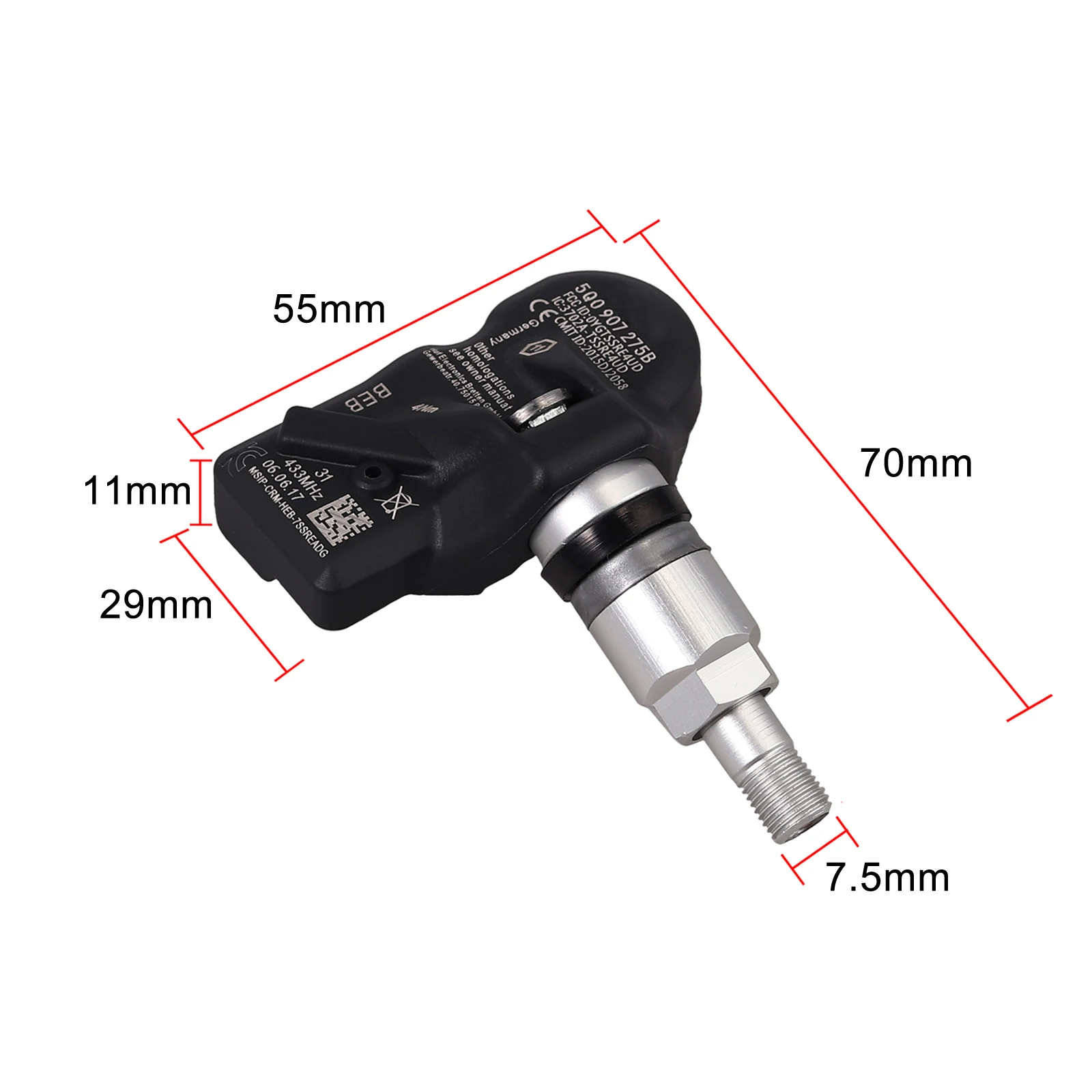 Датчик давления в шинах AUTOUTLET датчик для Audi Skoda Porsche Bentley 5Q0907275 5Q0907275B 4 шт. |