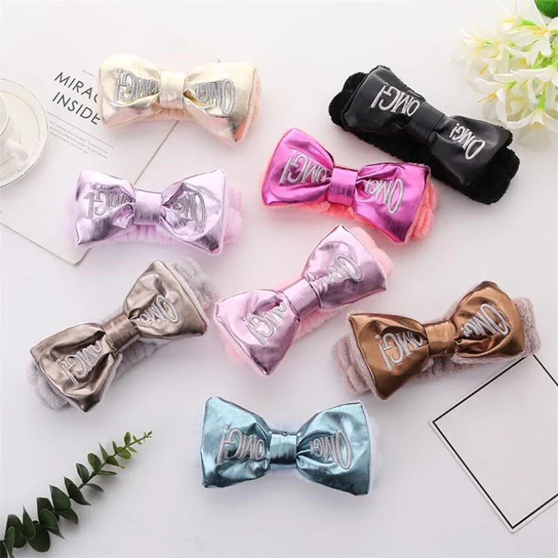 OMG повязка на голову из искусственной кожи для женщин и девочек мыть уход за кожей