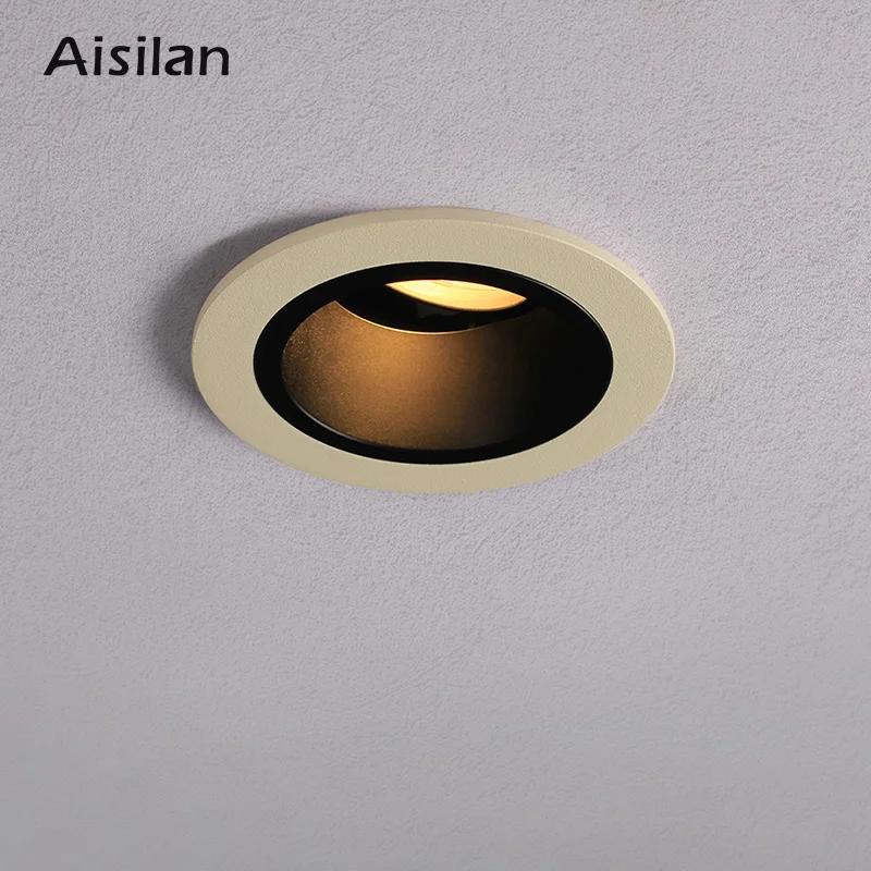 

Aisilan High-end led Downlight embedded living room spot light Aperture size 7-8 cm 12W hotel Corridor light