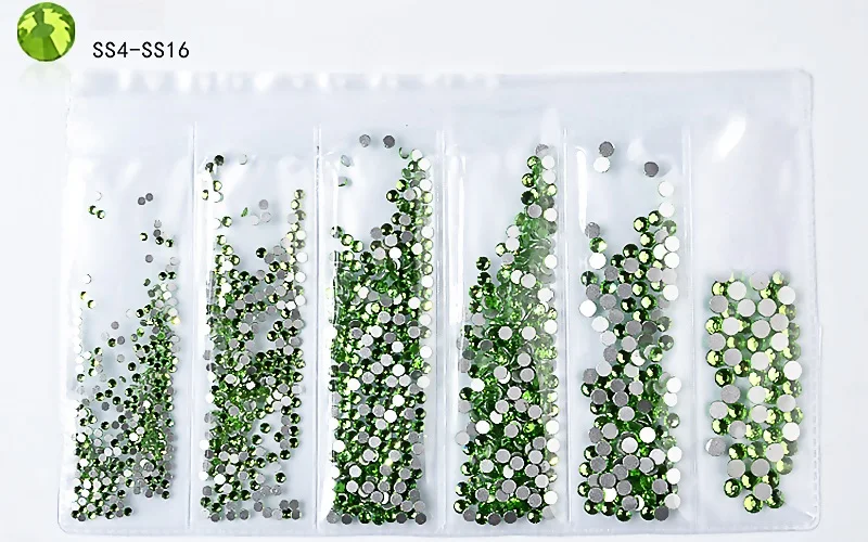 FlorVida 1 комплект смешанные 6 Размеры, дизайн ногтей Стразы драгоценные камни AB многоразмерные стеклянные стразы для ногтей 3D украшения кристалл