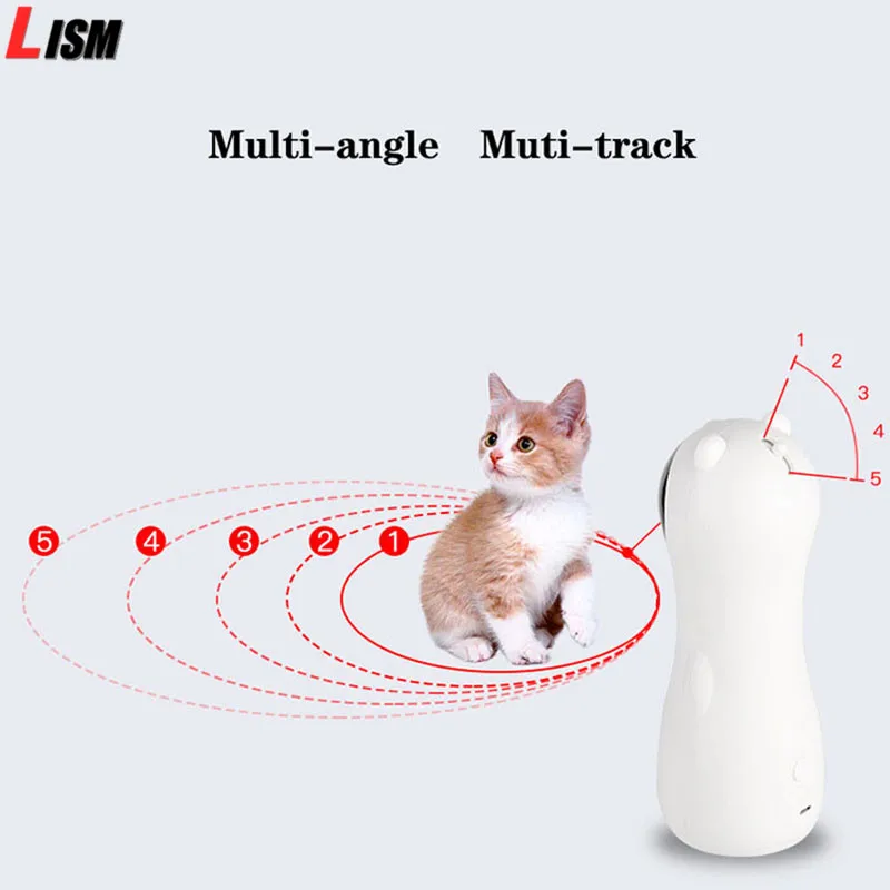 Кошачья интерактивная игрушка регулируемый светодиодный лазер Забавные игрушки