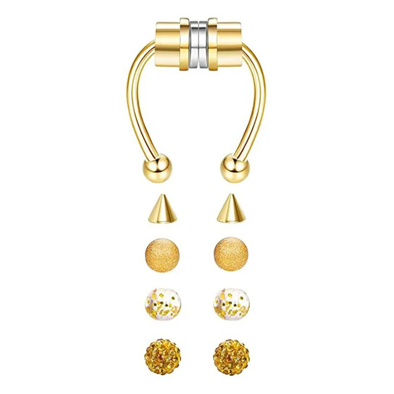 Кольцо для имитации пирсинга носа женское кольцо из сплава под пирсинг ювелирное