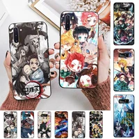 fhnblj demon slayer anime phone case for samsung note 5 7 8 9 10 20 pro plus lite ultra a21 12 72