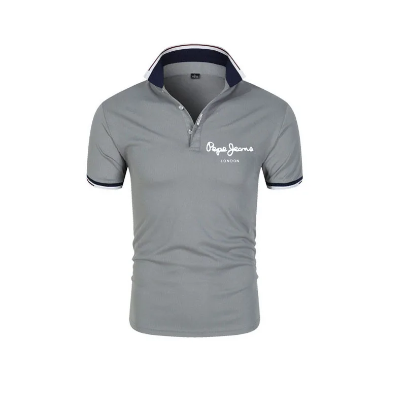 

Summer sports and leisure men's fashion printed polo shirt boutique casual business short-sleeved cotton lapel jacket
