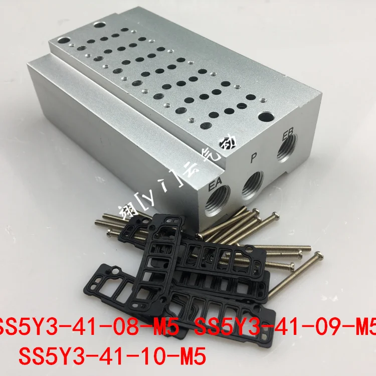 SS5Y3-41-08-M5 SS5Y3-41-09-M5 SS5Y3-41-10-M5 C4 C6 SMCtype manifold solenoidvalve base series solenoid valve junction plate |