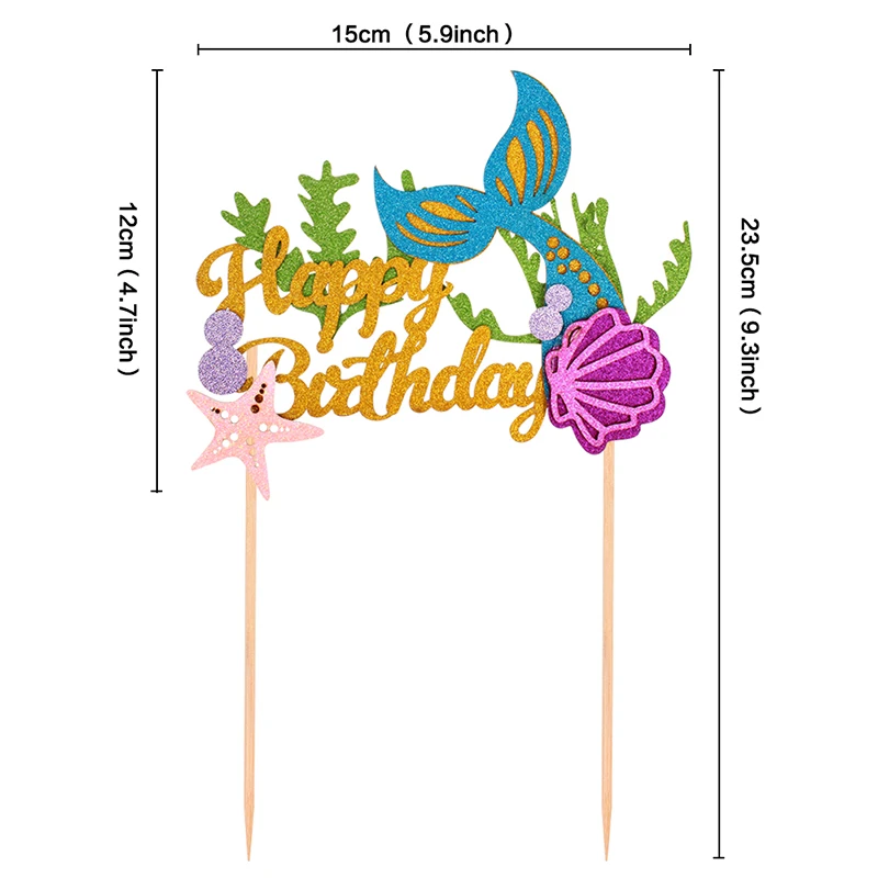 Топпер для торта русалка праздвечерние чное украшение 1-вечерние вечеринки