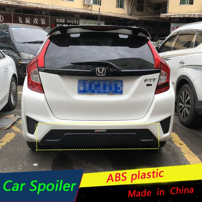 Для Honda JAZZ задний спойлер бампер диффузор защита для 2014 2017 jazz Комплект кузова
