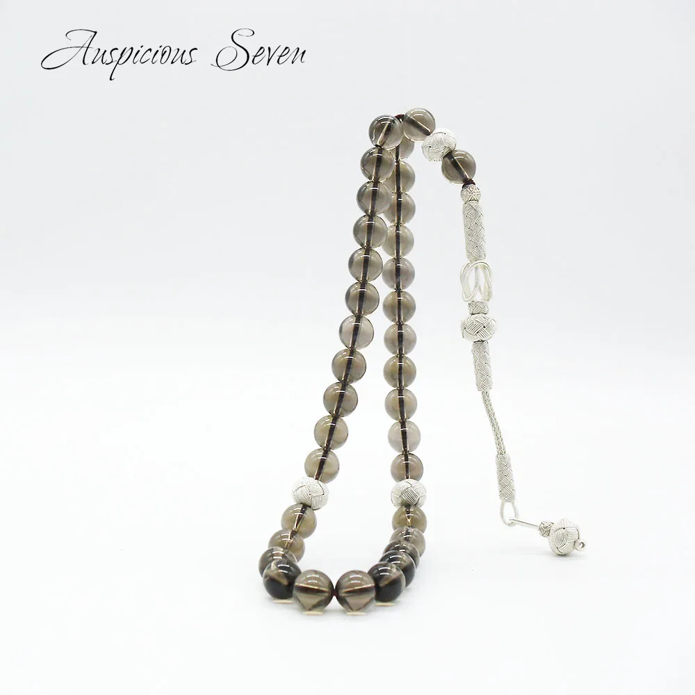 Мусульманские четки/натуральный чай кристалл (дымчатый кварц) 33 Tasbih исламский/1000