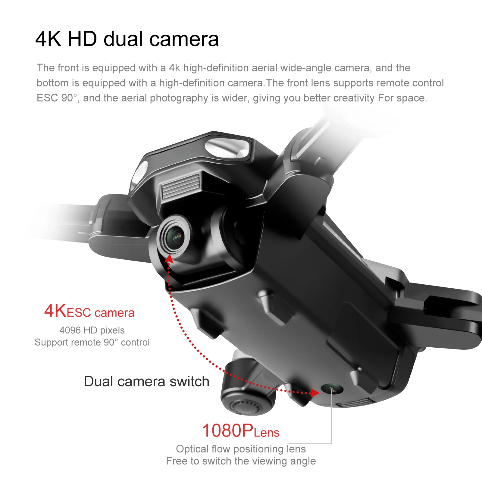 

RC Drone 6K GPS Profissional HD Dual Cameras Optical Flow Positioning 5G Wifi Brushless Drones Foldable Quadcopter Toy 25 Mins