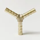 45681012141619 мм штуцер для шланга латунь 3 Way колючей трубный фитинг Y Форма муфта разъем адаптера