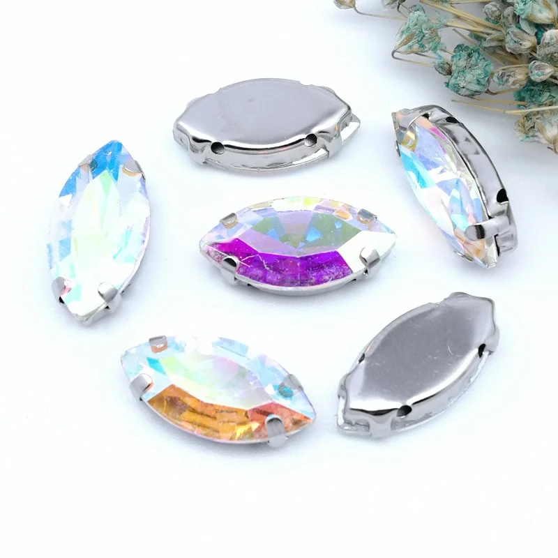 Больше размеров! Конский глаз AB цветная Бриллиантовая одежда и свадебная | Дом