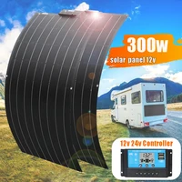 300w 150w 12v 24v solar battery charger kit complete flexible solar panel photovoltaic system for RV car boat camper waterproof