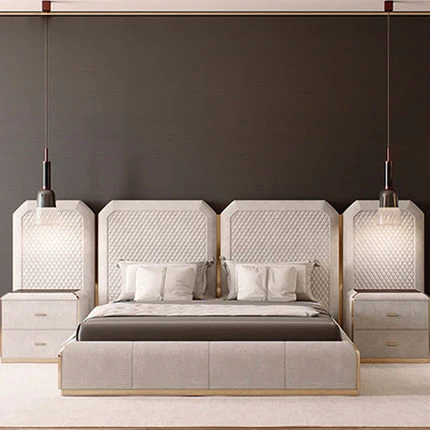 

Современные минималистичные постельные принадлежности в китайском современном стиле деревянная элегантная двойная кровать с двумя удобн...