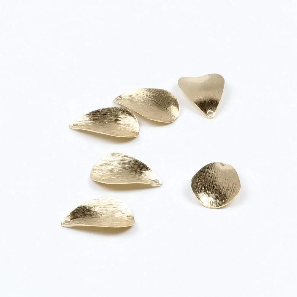 Подвеска в виде латунных капель текстурированная латунная фурнитура для сережек