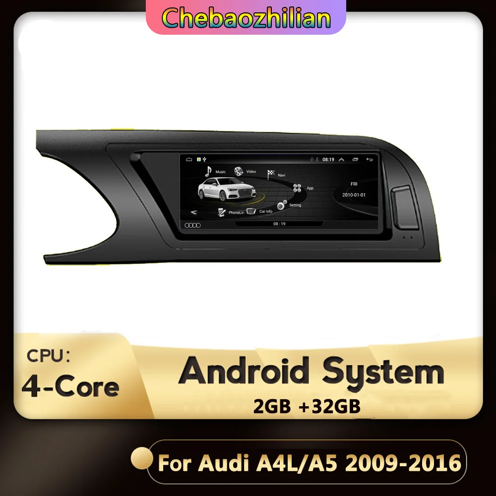 Автомобильный GPS мультимедийный плеер на Android 9 0 навигация для Audi A4L 2009 2016 головное