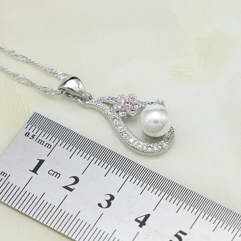 Свадебные ювелирные наборы из стерлингового серебра 925 пробы для невесты белый