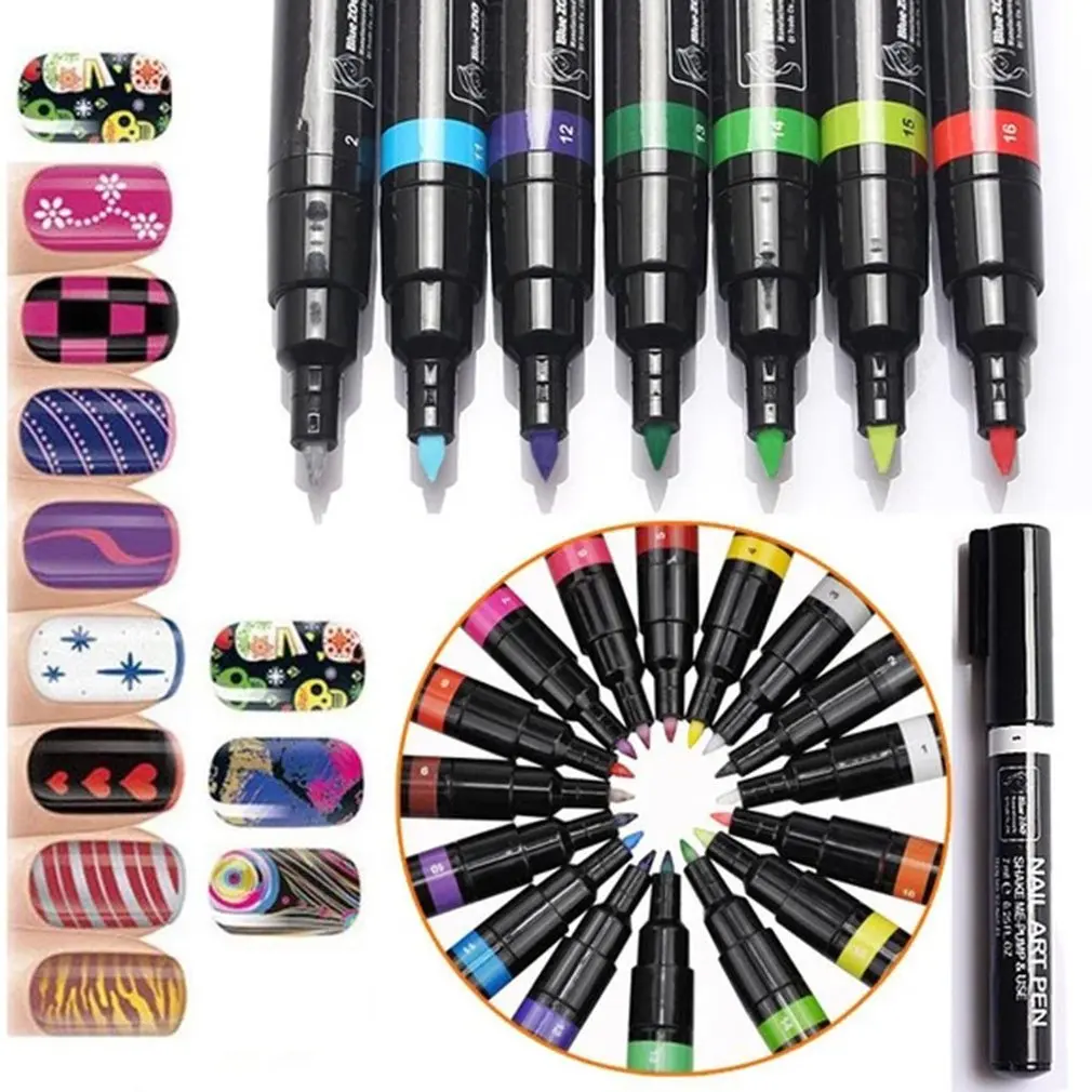 Ручка для дизайна ногтей инструмент рисования ручка УФ-геля маникюр сделай сам