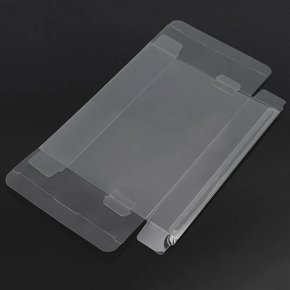 Clear PET Cartridge Display Box Plastic Protector Case Sleeves Cover for SNES N64 CIB Boxed Games Cart 50pcs/Lot |