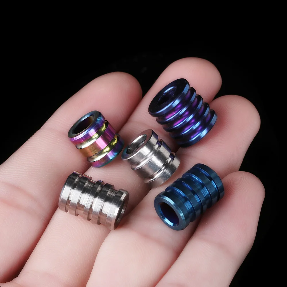 1 шт. титановый сплав/нержавеющая сталь TC4 нож с бусинами веревка для ремешка