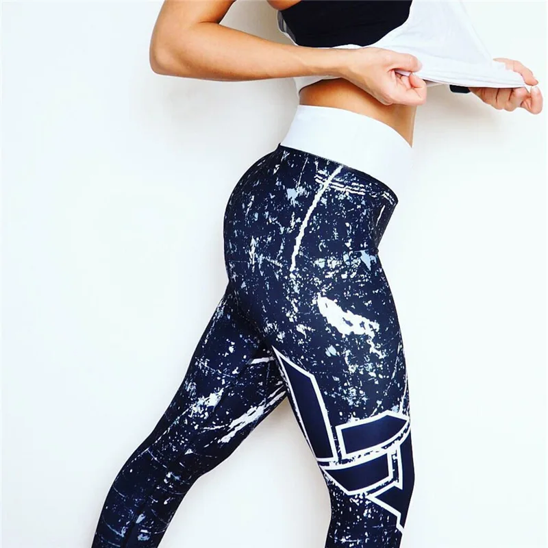 Women Anti Cellulite Leggings Pants High Waist Push Up Work Out Butt Lift Stretch Sport Slim Fitness Print Leggins Woman Legging | Женская