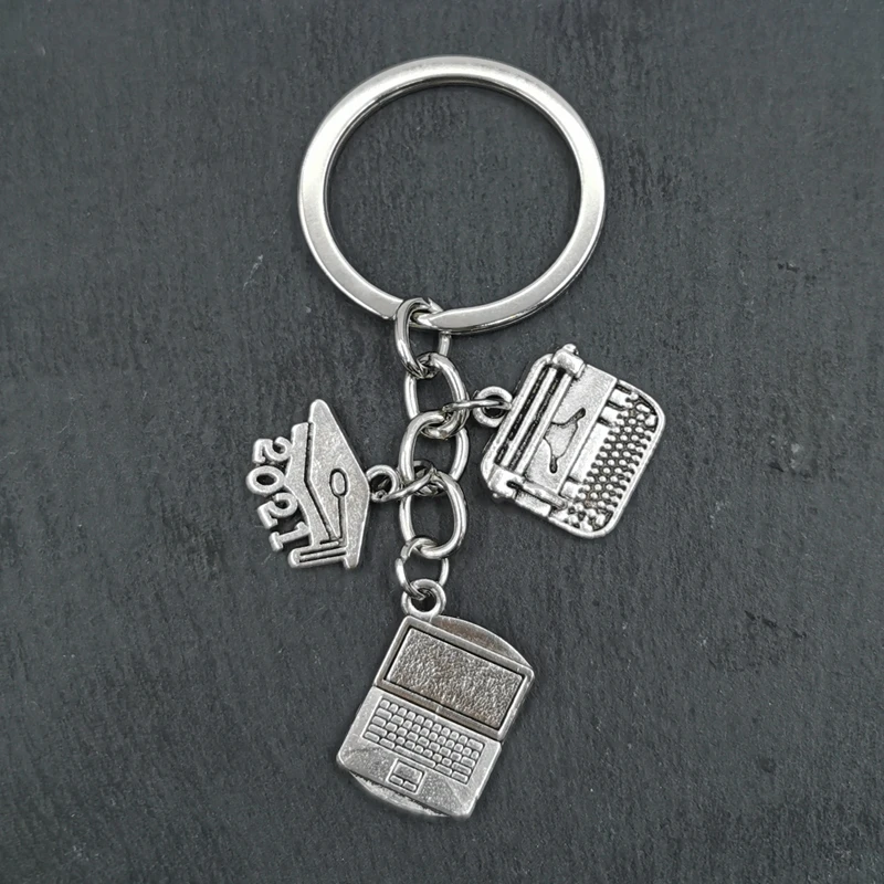 Новый милый ноутбук кулон брелки пишущая машинка брелок ручка сумка Шарм