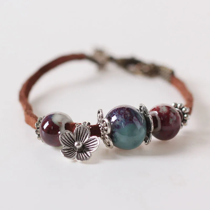 Модные очаровательные керамические разноцветные Круглые бусины Простой