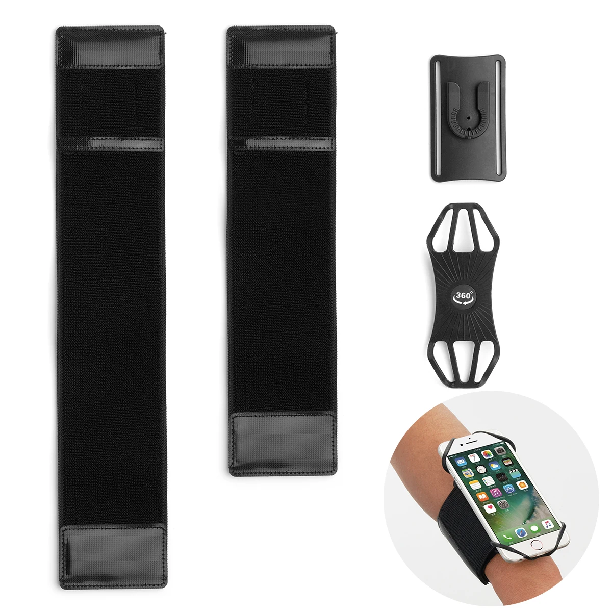 

Universal Bike Stem Phone Mount Bicycle Handlebar Cell Phone Holder Arm Band Strap Pouch Exercise Running Workout