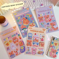 korean ins cartoon bear cute stickers labels sealing paster mobile phone laptop cup diy creative decorative sticker stationery