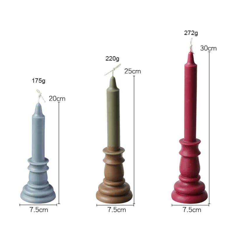 

1Pcs Acrylic Candlestick Shape Candle Mold For Aromatherapy Candle Making Diy Handmade Candle Gifts Christmas Home Decoration