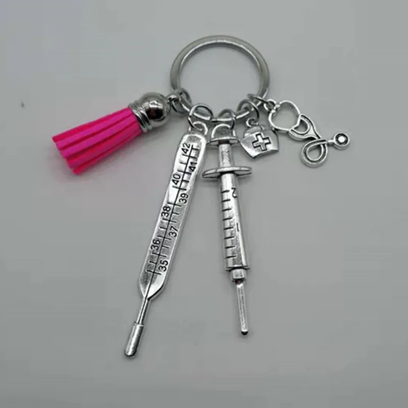 Новая медицинская коробка медсестры медицинский брелок шприц стетоскоп цветная