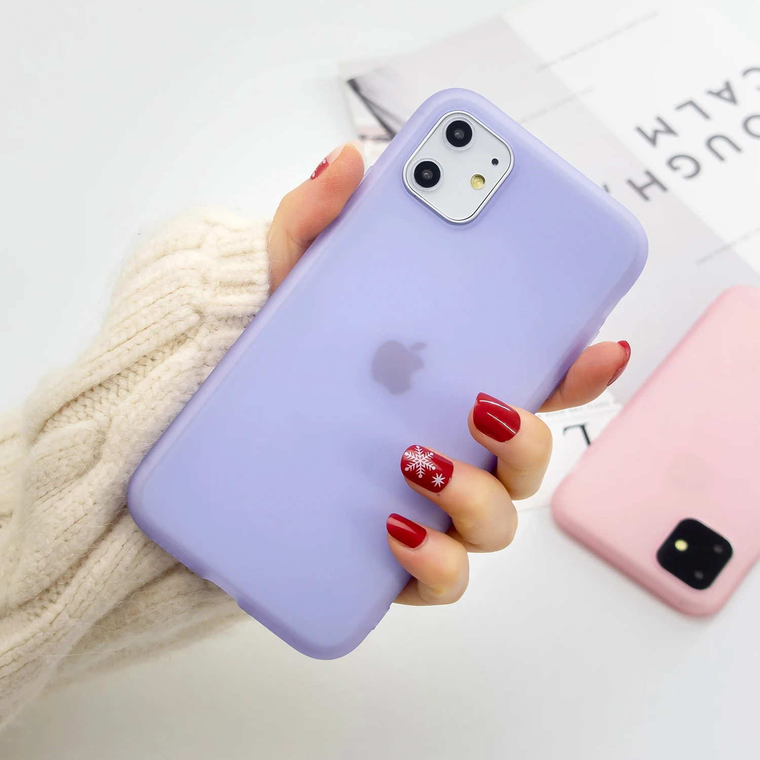 Прозрачный силиконовый чехол карамельного цвета для телефона iPhone 6s 7 8 Plus 11 Pro X XS XR