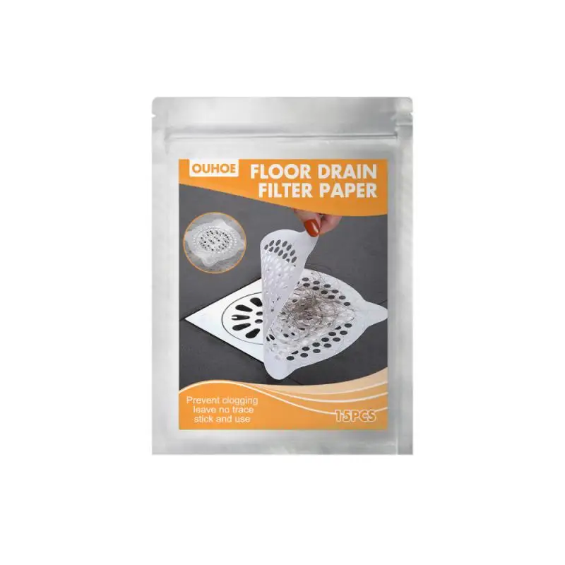 

Hair Food Waste Trap Filter Drain Cover Net Stickers Universal Anti-clogging Sink Strainer Kitchen Bathroom Home Goods