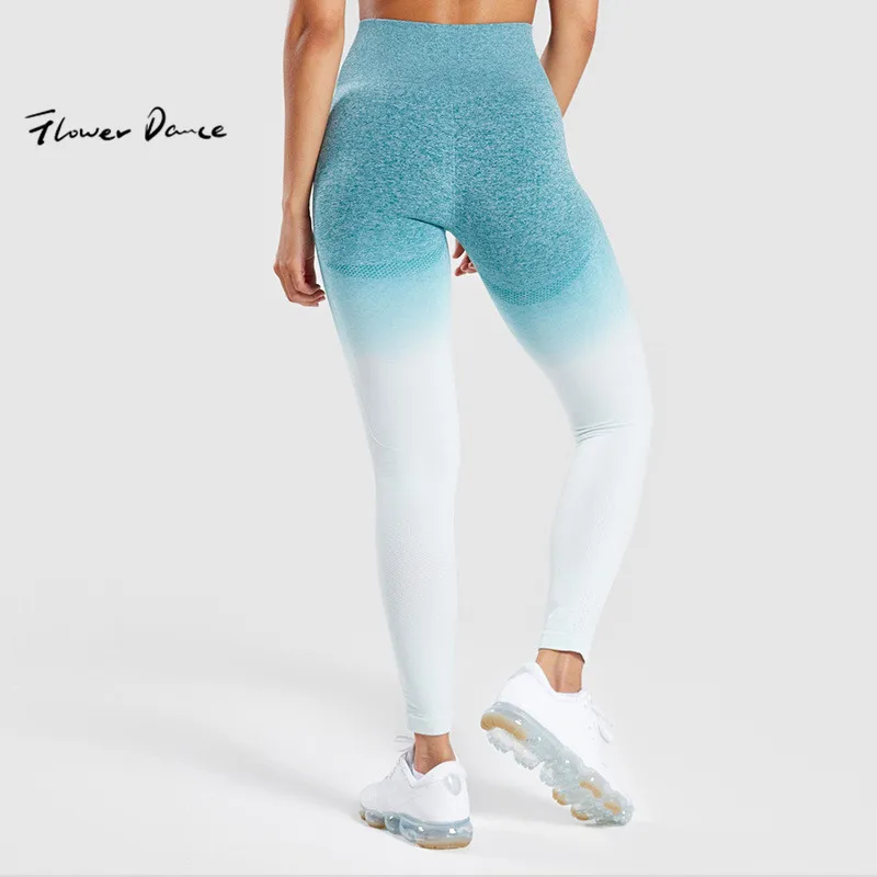FlowerDance романтичные бесшовные леггинсы с принтом для бега тренажерного зала пуш