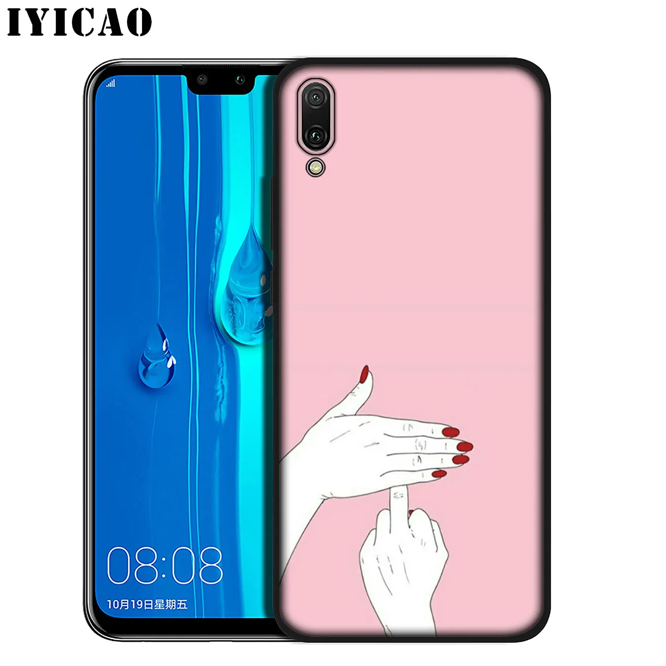 Мягкий силиконовый чехол IYICAO для телефона лучший друг розовый Huawei Mate 30 20 10 Pro Nova 5i 4