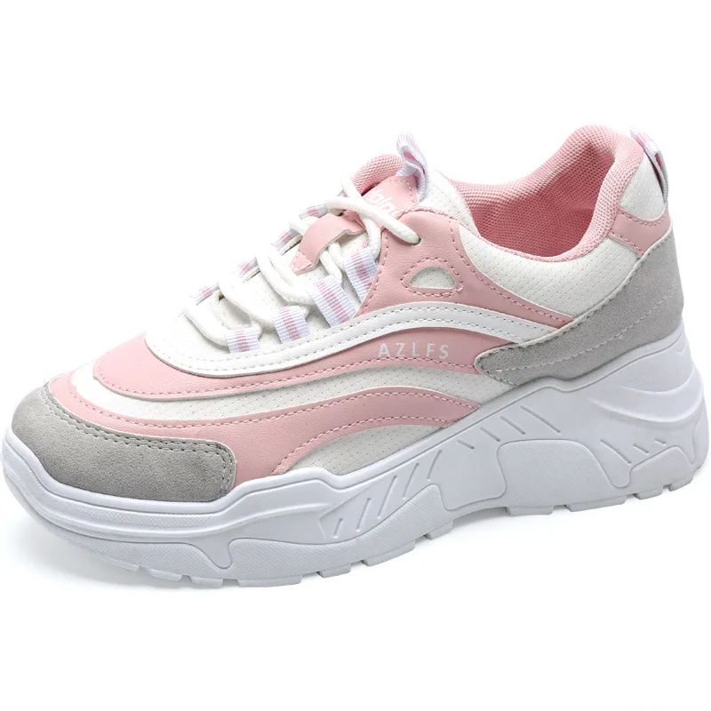 

2019 New Women's Platform Casual Sneakers Autumn Winter Shoes High Quality Sport Shoes Woman Flat Heels Footwear Off White Shoes