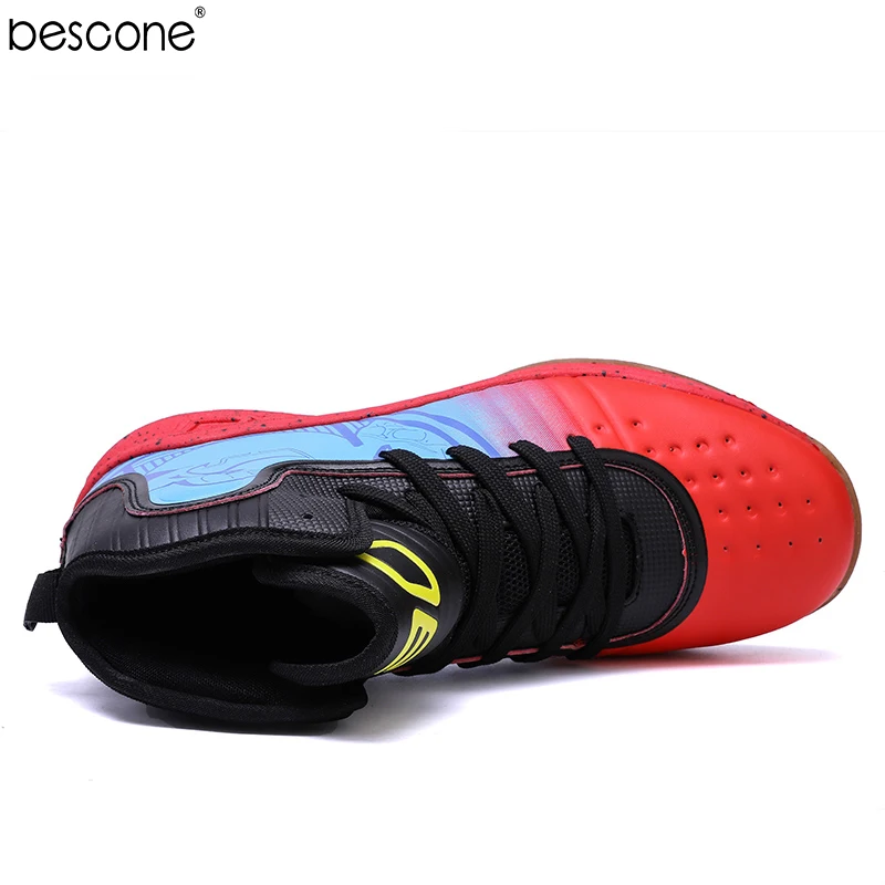 BESCONE Men's High Top Basketball Sneakers Classic Lace-up Spring Autumn Comfortable Outdoor Casual Flats Shoes LX-Q2100 | Обувь