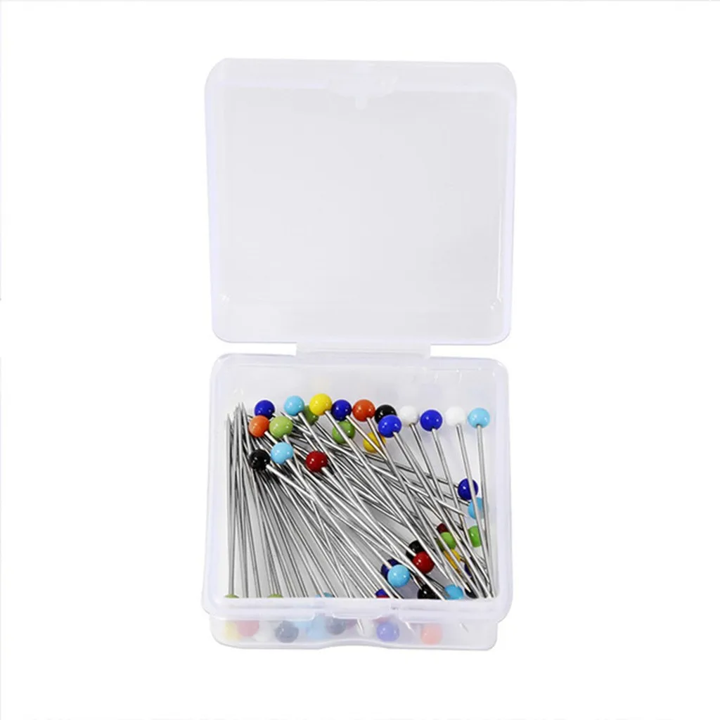 100 pieces Color pearlescent needle Bead Positioning Needle Sewing Beedle Stainless Steel Dressmaker Pins Diy Tool | Дом и сад