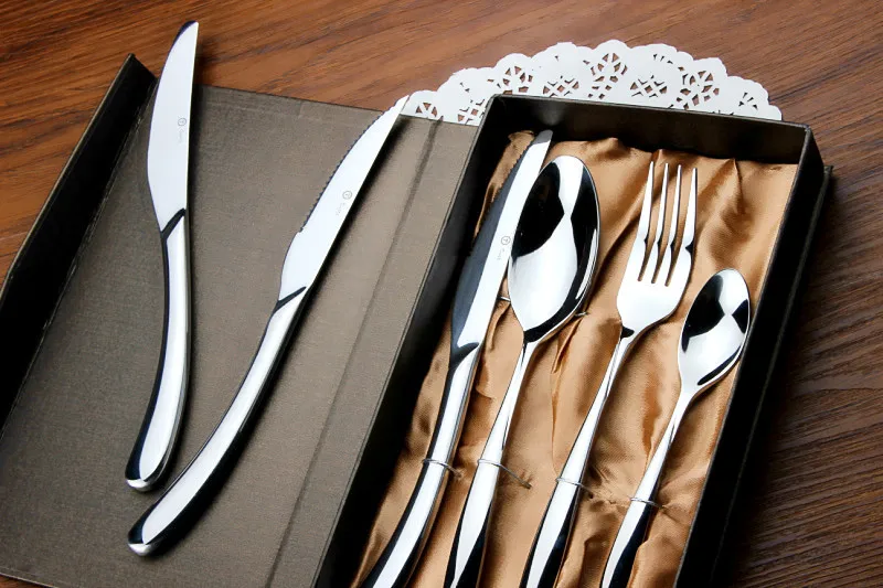 

High-End Stainless Steel Knife, Fork and Spoon 4-Piece Five-Star Hotel Western Steak Cutlery spoon set cutlery set