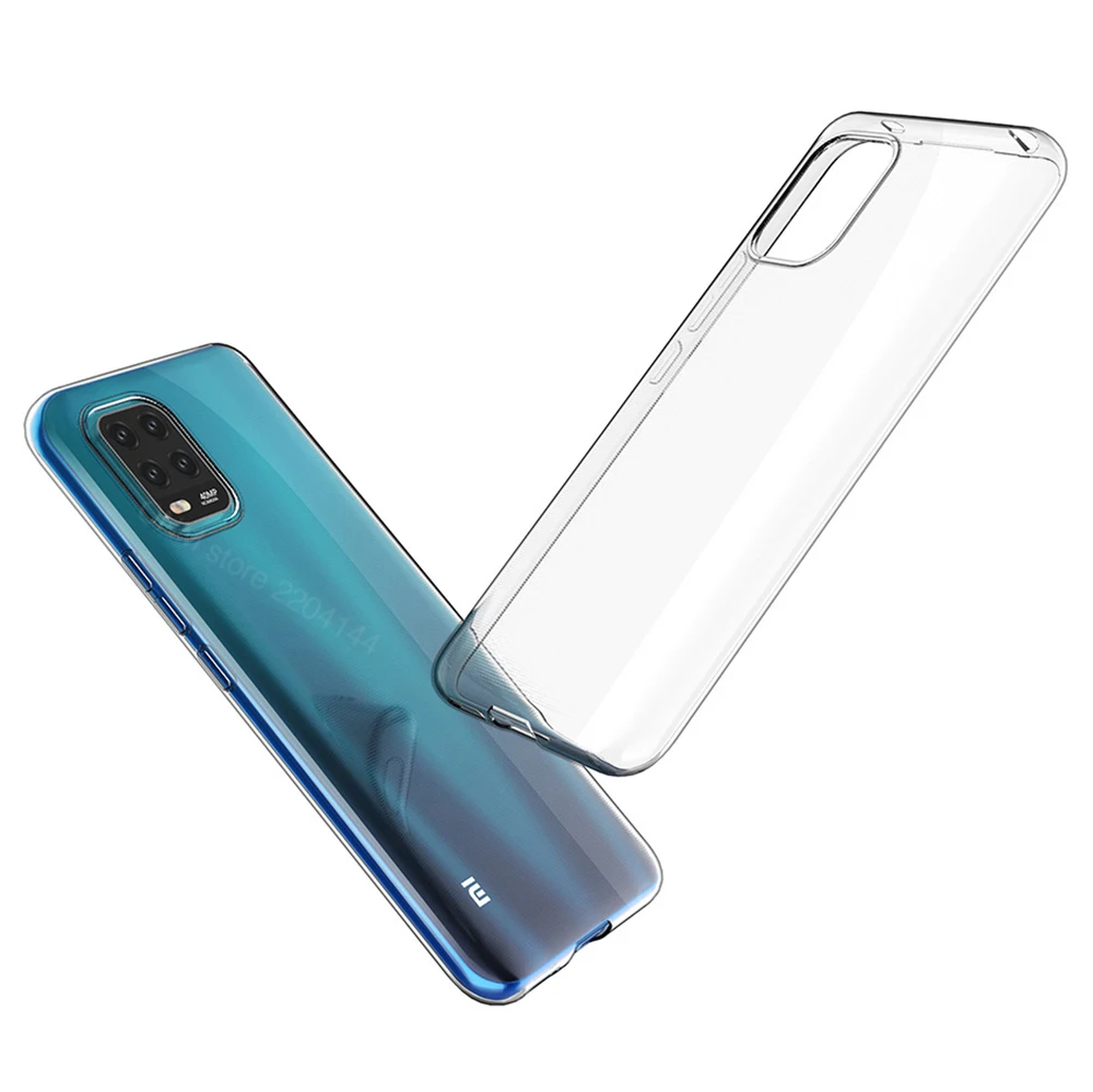 For Mi 10 Lite Case For Xiaomi Mi 10 Lite 5G TPU Silicon Clear Fitted Bumper for Xiaomi Mi 10 Lite Transparent Soft Back Cover