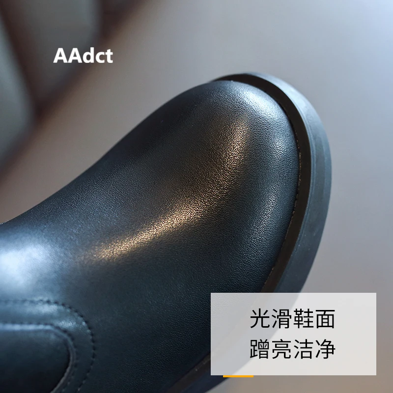 AAdct г.; высокие сапоги для девочек; брендовые модные ботинки для маленьких детей; новая зимняя хлопковая теплая детская обувь принцессы