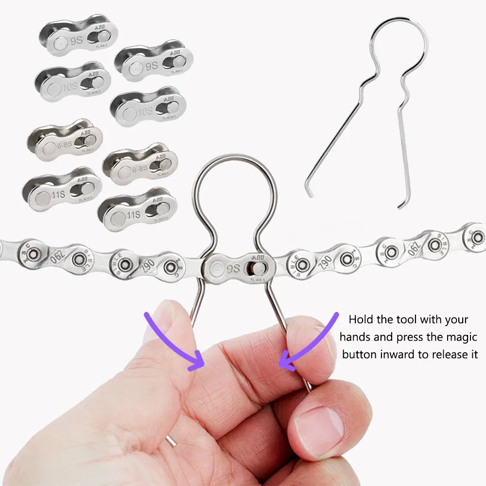 Инструменты для ремонта велосипеда 304 цепь из нержавеющей стали MTB дорожного