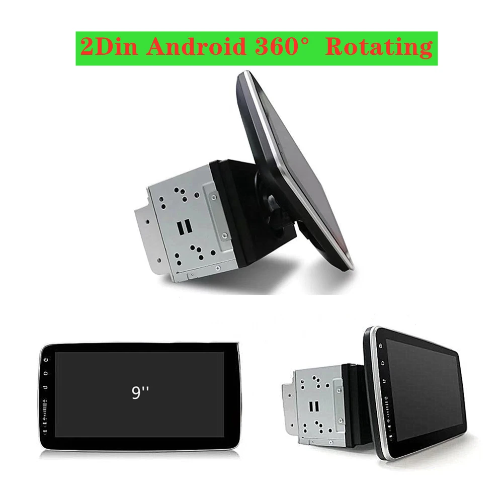 

For 9'' Universal Screen Autoradio Stereo 2din Android Car Radio Player GPS 4G Mirror Line Car Multimedia Video RCD360Â° Rotating