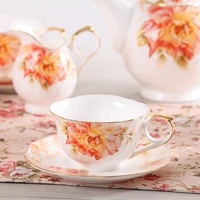 luxury ceramic tea cup set royal bone china espresso cups reusable wedding small creative tazas de cafe kitchen supplies eb50bd